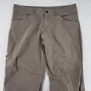 Killik Mens Outdoor Hiking Pants Taupe Brown Cotton Nylon Size 42x32 K105347